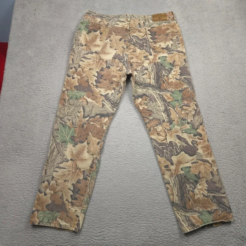 Wrangler Rugged Wear Vintage Camo Jeans Mens 40x32 USA Hunting Pants 35006CF